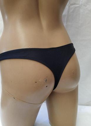Черные женские пляжные плавки-стринги  46 укр