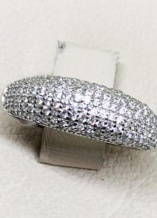 Кольцо серебряное с кубическим цирконием 17,5 4,03 г1 фото