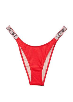 Купальник со стразами victoria's secret shine strap swimsuit верх р.34b низ xs бразильяна5 фото