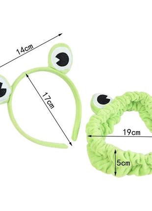 Комплект пов'язка і обруч лягушонок пепе (жабка, лягушка, жаба), унісекс10 фото