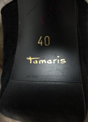 Замшевые сапоги на каблуке tamaris4 фото