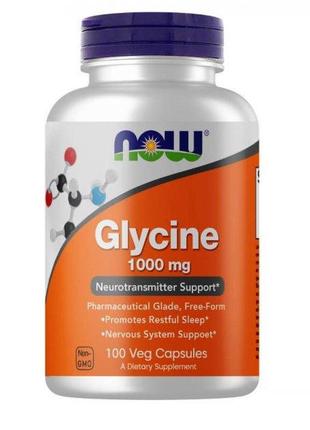 Биодобавка now foods glycine 1000 mg 100 капсул