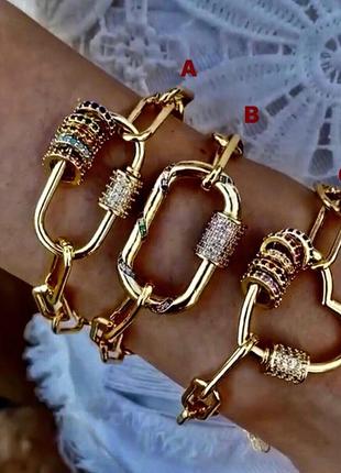 Браслет стразы и позолота . в