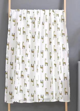 Муслиновая пеленка 120*120 жирафы