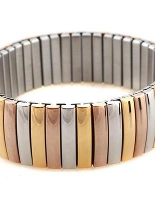Браслет медична сталь позолота