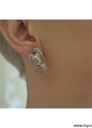 Серьги нефертити из серебра 925 пробы, магазин myuvelir 6