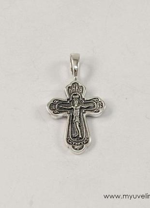 Крест нательный серебряный