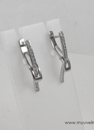 Серьги классические из серебра 925 пробы, магазин myuvelir