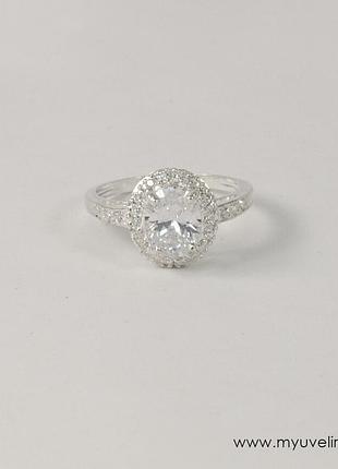 Серебряное кольцо с овальным камнем из серебра 925 пробы, магазин myuvelir