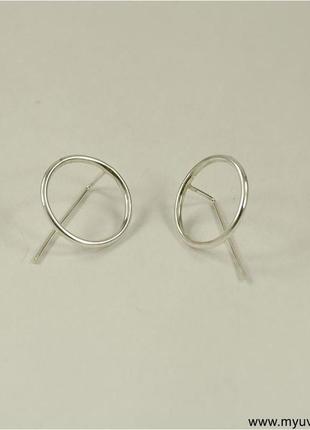 Серьги маленький круг