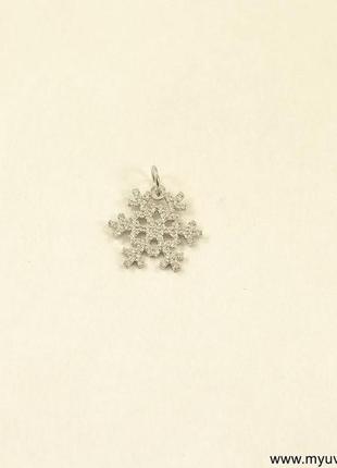 Кулон снежинка из серебра 925 пробы, магазин myuvelir 2