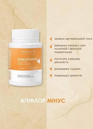 Натуральный препарат от гипертонии апифлор минус \ apiflor minus 60 таблеток в баночке