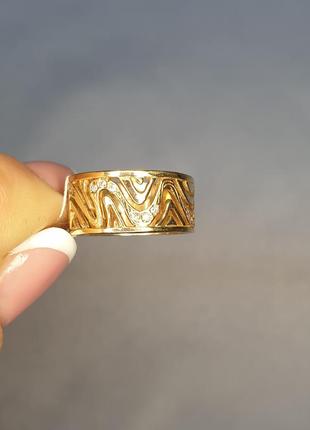 Кільце позолочене з кубічним цирконієм 20 4 г