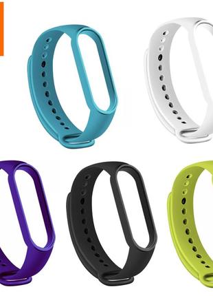 Силиконовые ремешки 5шт для фитнес браслета трекера xiaomi mi band m3 set 5-2. ремінець для xiaomi mi band m3