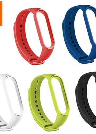 Силиконовые ремешки 5шт для фитнес браслета трекера xiaomi mi band m3 set 5-5. ремінець для xiaomi mi band m3