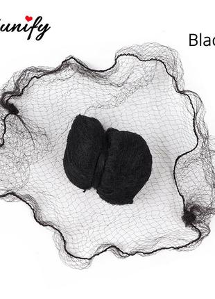 Сетка шапочка для волос на ночь 2 штуки we55c черная. шапочка для сна под парик