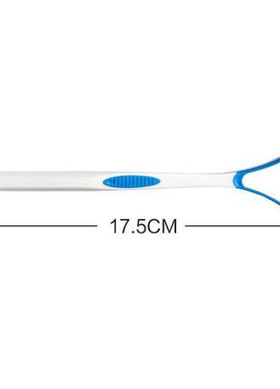 Щітка скребок для язика professional hoci yеled green. очищувач мови. догляд за язиком. скребок для мови f7q10 фото