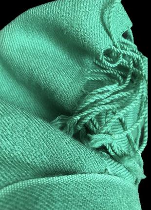 Зелёный кашемировый шарф из пашмины, непал3 фото