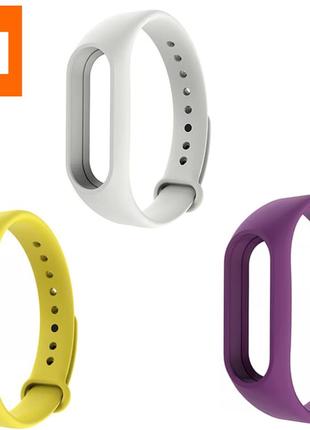 Силиконовые ремешки 3шт для фитнес браслета трекера xiaomi mi band m2 set 3-1. ремінець для xiaomi mi band m21 фото