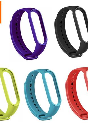Силіконові ремінці 5шт для фітнес браслета трекера xiaomi mi technology m4 set 5-4. ремінець для xiaomi mi technology m4