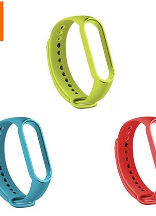 Силиконовые ремешки 3шт для фитнес браслета трекера xiaomi mi band m3 set 3-3. ремінець для xiaomi mi band m3