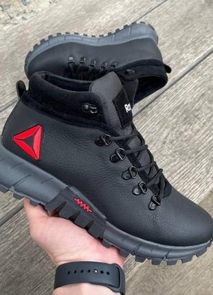 Мужские кожаные зимние ботинки reebok