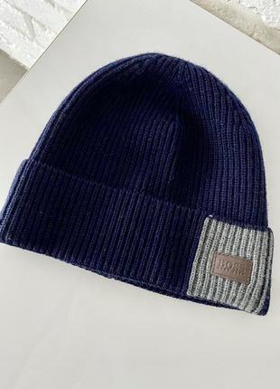 Шапка hugo boss original шерсть кашемир аксессуары шерстяная шапка бини