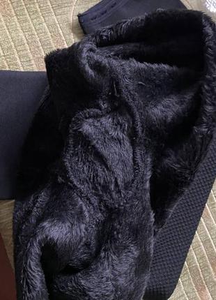 Бесшовные черные лосины на меху, лосины с высоким и широким поясом, женские...