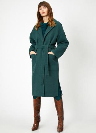 Терміново❗❗❗темно-зелене демісезонне/зима пальто koton