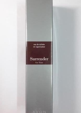 Парфюмерная вода для мужчин avon surrender for him эйвон сурендер  для него 50 мл2 фото