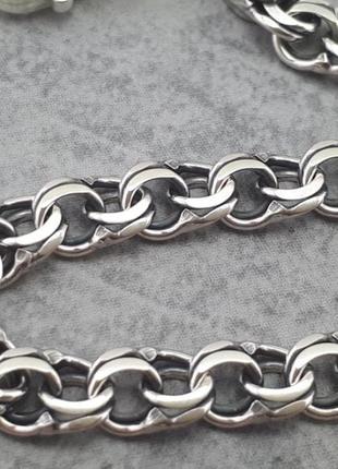 Серебряная цепочка бисмарк (вес 11,8 грамм. ширина 4.5 мм)