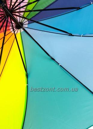 Детский зонт-трость "радуга" на 16 спиц от 5 до 10 лет5 фото