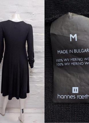 Hannes roether элегантное платье миди из мериносовой щерсти2 фото