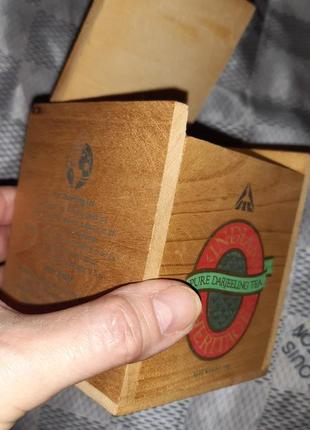 Дерев'яна коробка сундучок скринька шкатулка для зберігання чаю, чайних пакетиків