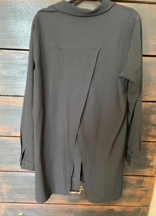 Крутая необычная длинная рубашка блуза туника  50-54 р4 фото