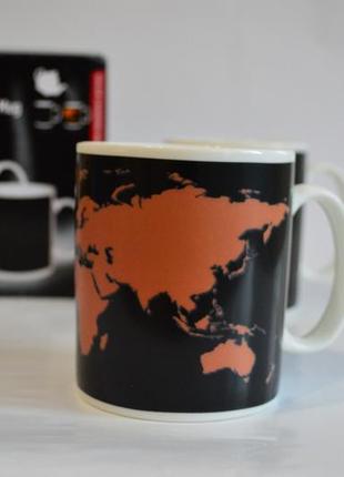 Чашка хамелеон карта мира9 фото