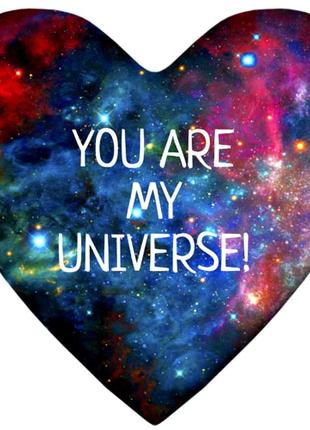 Подушка сердце you are my universe!1 фото