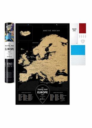 Скретч карта европы travel map® black europe2 фото