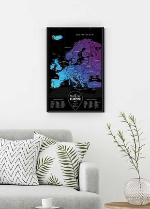 Скретч карта європи travel map® europe black3 фото