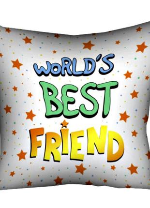 Подушка 30х30 см worlds best friend