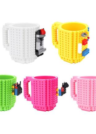 Чашка конструктор lego (жовта)4 фото