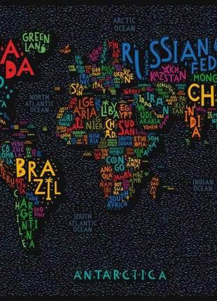 Скретч карта мира travel map® letters world2 фото