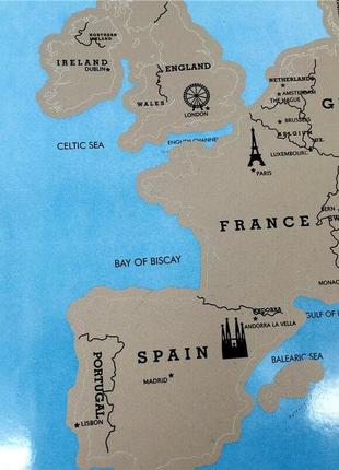 Скретч карта европы travel map europe4 фото