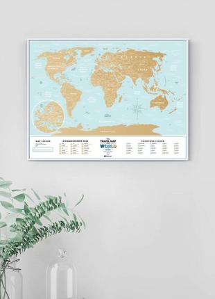 Скретч карта мира travel map® holiday lagoon world3 фото