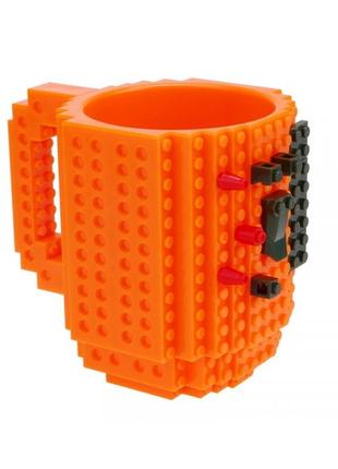 Чашка конструктор lego (помаранчева)4 фото