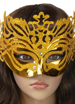 Венеціанська маска ізабелла (золото)1 фото