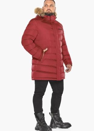 Мужская качественная зимняя куртка  braggart "aggressive" 49718 бордовый3 фото