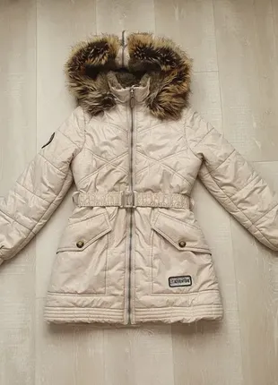 Зимова курточка на дівчинку 8-9 років
