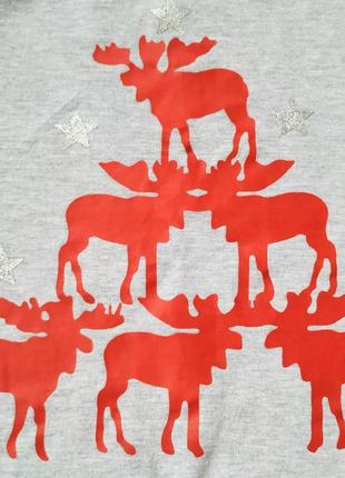 Новогодний/рождественский свитер с оленями.2 фото