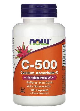 Now foods c-500 аскорбат кальция-c. 100 капсул. витамин с